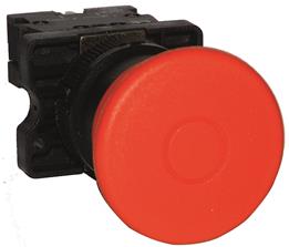 RHENES  PULSADOR PARO EMERGENCIA PLASTICO Ø22MM PULSAR-TIRAR CABEZA Ø40MM  ROJO 1NC